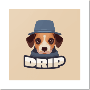 Drip || Cute Dog Wearing a Hat Posters and Art